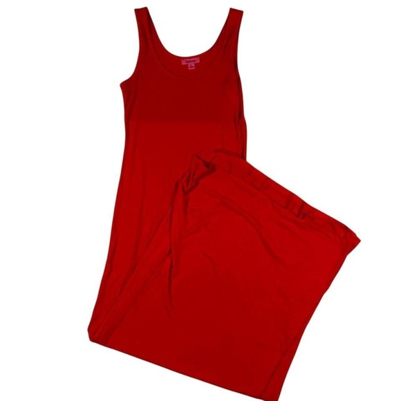 Zenana Outfitters Dresses & Skirts - Zenana Red Maxi Dress Sleeveless Casual Basic Staple Minimalist Summer Sundress